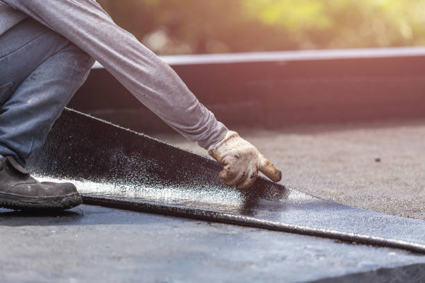 Professional Basement Waterproofing technician working in Mecca, IN